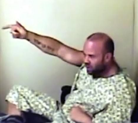 Oddi is pictured during his interview with the Florida Department of Law Enforcement following his arrest over the 2018 shooting