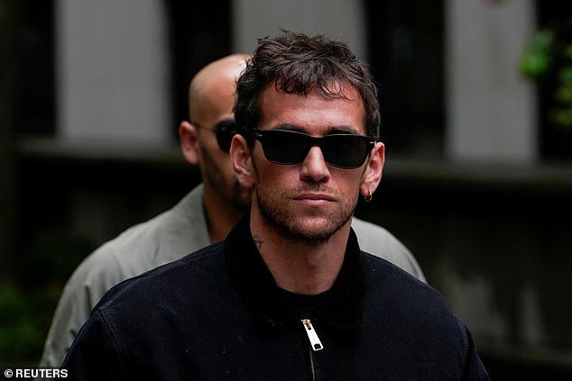 Alex Fine, husband of Casandra Cassie Ventura, walks outside the federal court