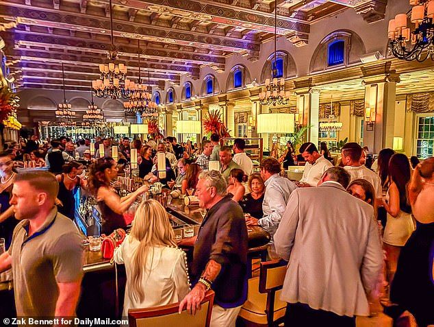 Inside the bustling HMF bar at The Breakers in Palm Beach