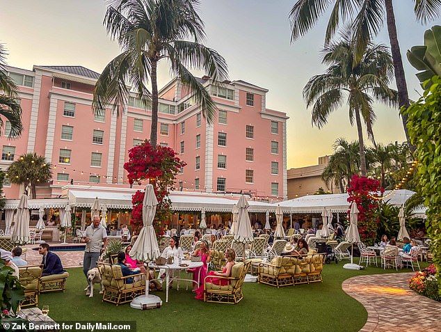 Outdoor seating at The Colony Hotel