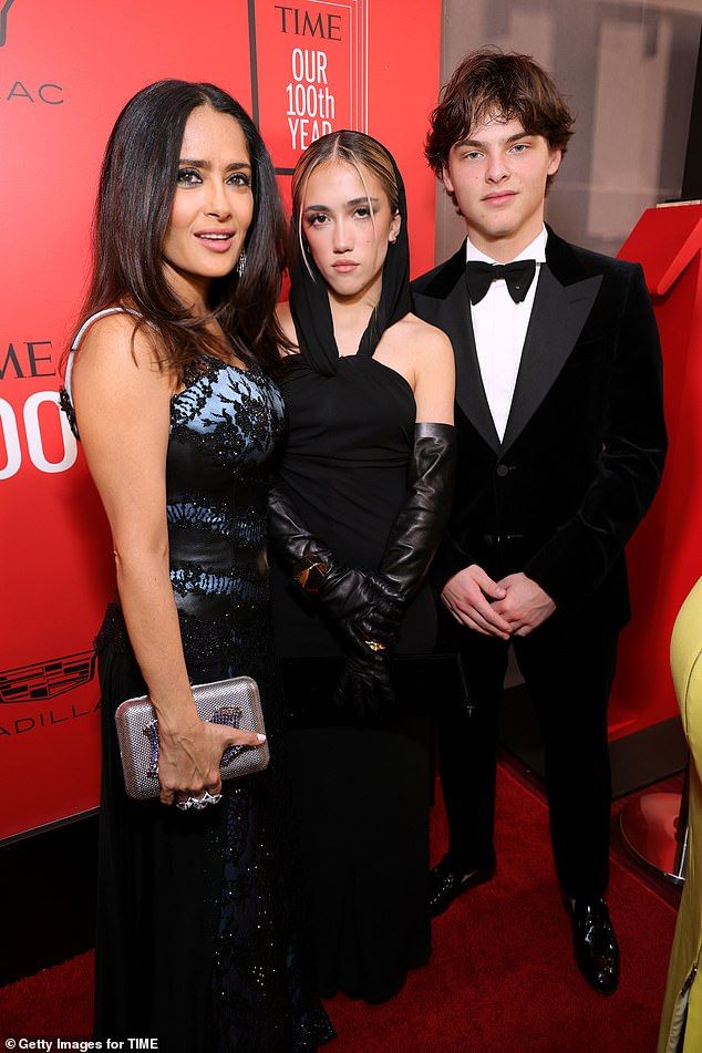 The Kering CEO started dating From Dusk Till Dawn star Salma (left) in April that year, when he was later informed Linda was pregnant with Augustin (right). In 2007, Linda and Franois announced their engagement and welcomed their daughter Valentina (centr
