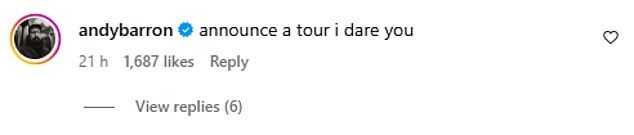 Thousands of excited fans took the post's comments section asking the band to reunite