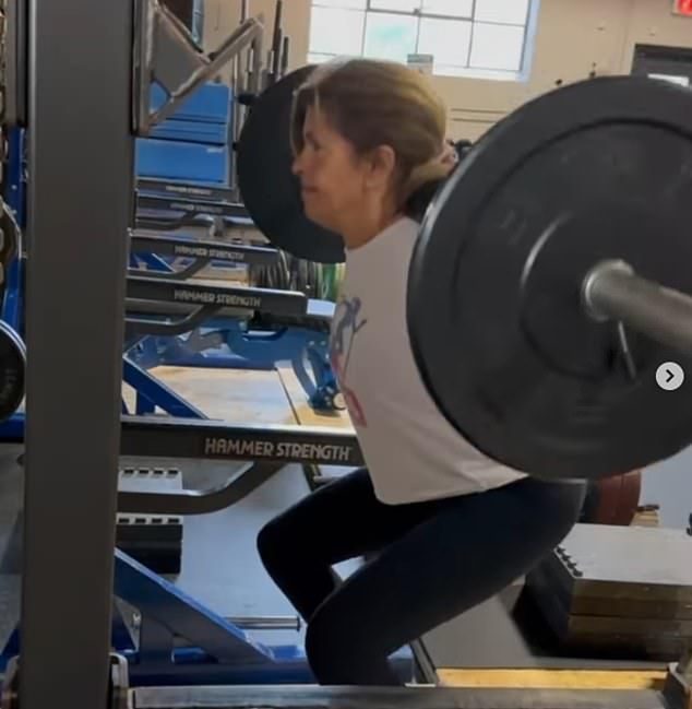Hoda Kotb showed off her strength when she posted a video of herself doing weightlifting at the gym