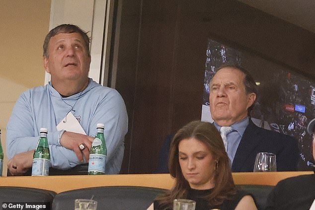 Lombardi and Hudson are seen taking in a Bulls-Nuggets NBA game on January 27