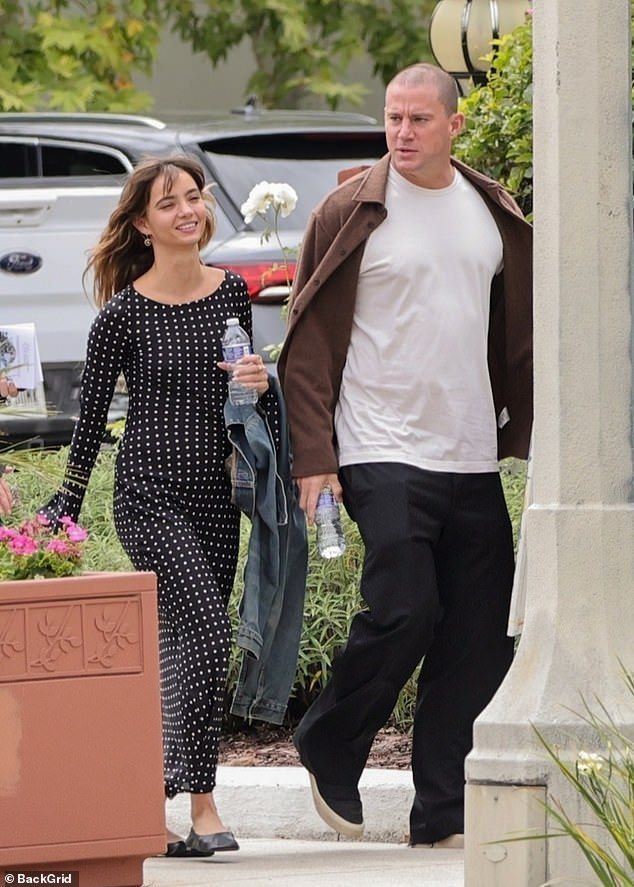 Channing Tatum looked a bit tense Thursday as he arrived at his daughter Everly's graduation in Los Angeles with his 25-year-old girlfriend, Australian model Inka Williams  just steps away from his ex-wife Jenna Dewan