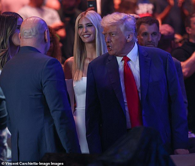 Ivanka Trump divided the internet after spending the evening with her father, Donald Trump , at a UFC match