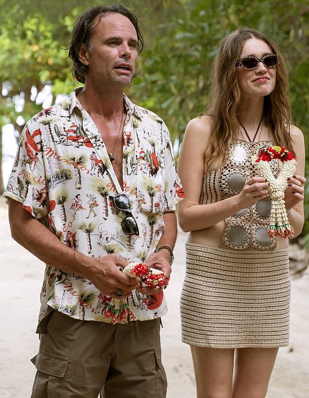 Walton and Aimee starred as couple Rick and Chelsea in White Lotus
