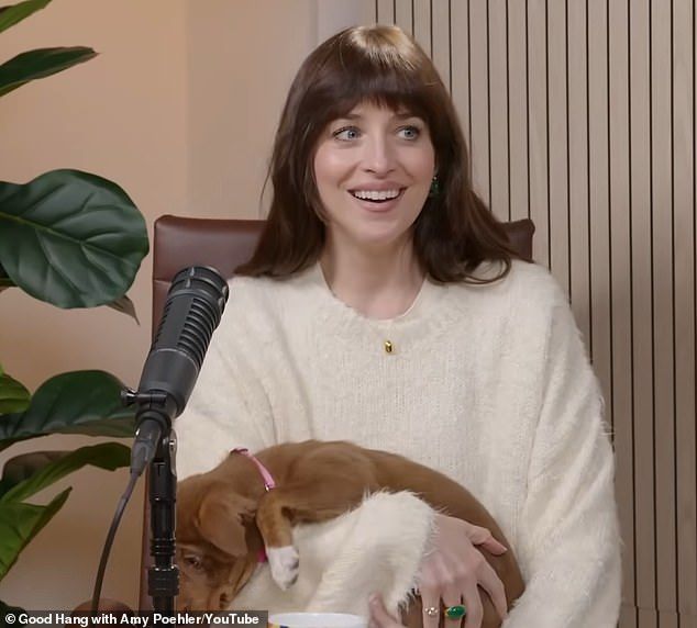 The Fifty Shades Darker actress, 35, has adopted a cute little dog to keep her company as she faces her new life as a single woman