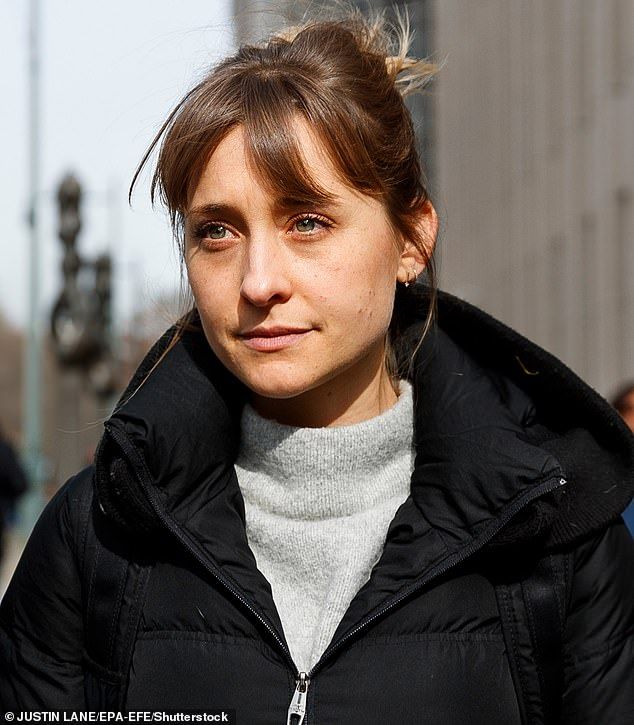 Disgraced Smallville actor Allison Mack, who pleaded guilty over her role in a sex-trafficking case tied to the cult group NXIVM, tied the knot two weeks after being released from prison; she is seen in New York back in February 2019