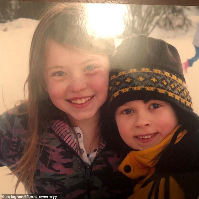 Sydney often leaves comments under pictures Trent posts of the sibling duo