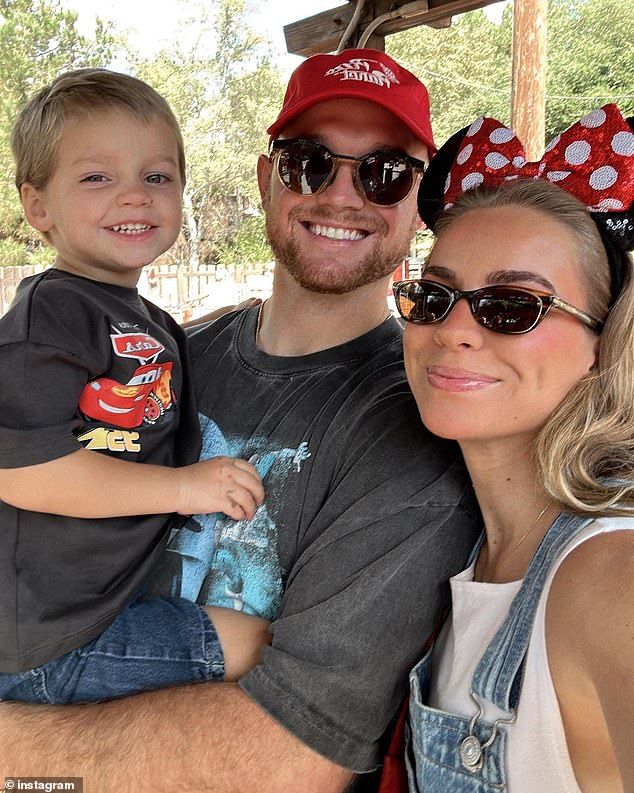 Kiser (pictured with Trigg and her husband Brady Kiser) hasn't posted since the tragedy, but her followers have continued to flood her accounts with messages of support and condolences before she turned off her comment sections