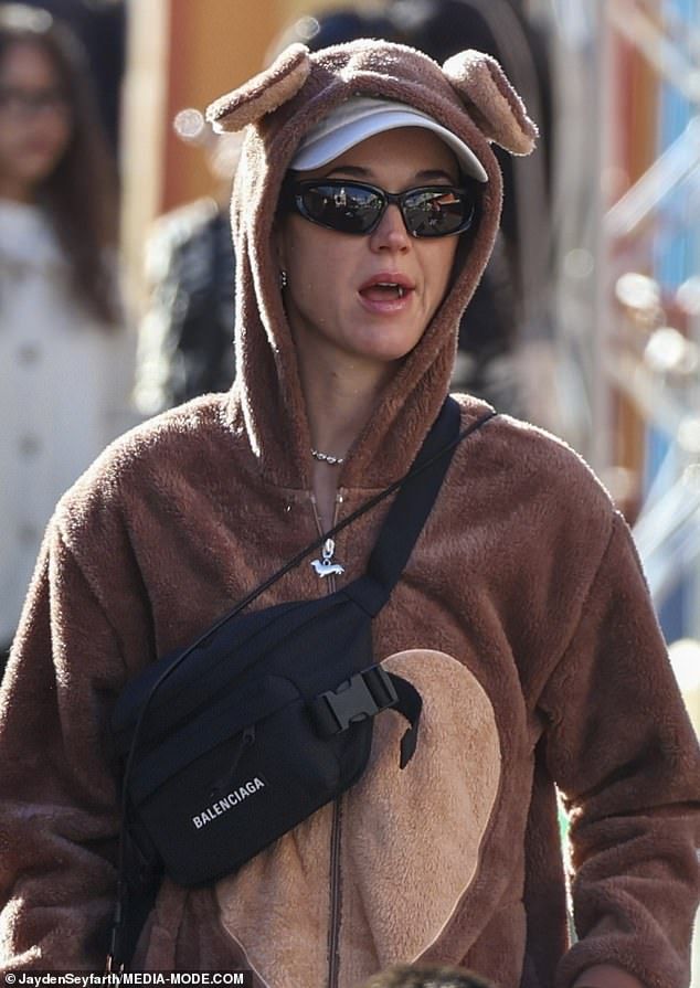 Perry was spotted with her daughter Daisy at Luna Park in Sydney, Australia