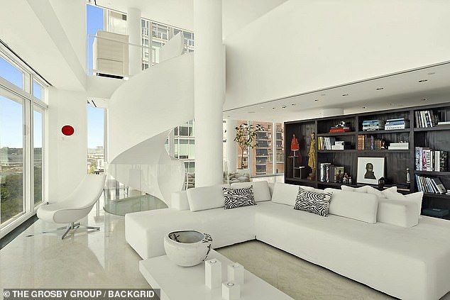 Realtor.com reported that the former couple are offloading the stunning five-bedroom 'triplex' apartment in the West Village that they purchased back in 2008 for $21million