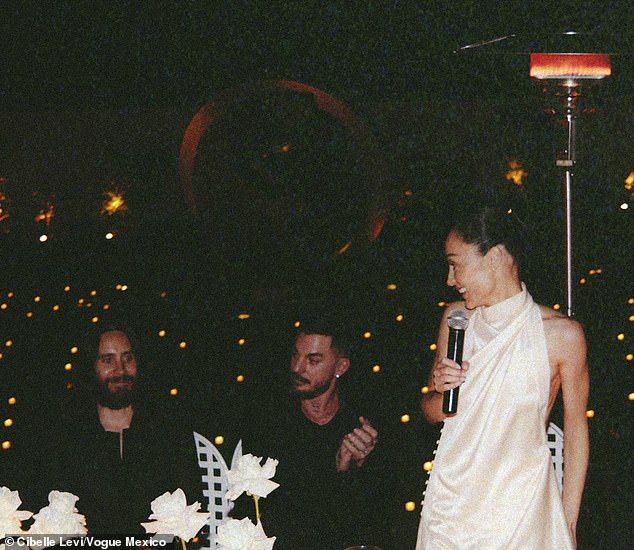 Jared Leto's (L) big brother and 30STM bandmate - Shannon Leto (M) - secretly married his fiance Cara Santana (R) at a private residence in Beverly Hills on May 5