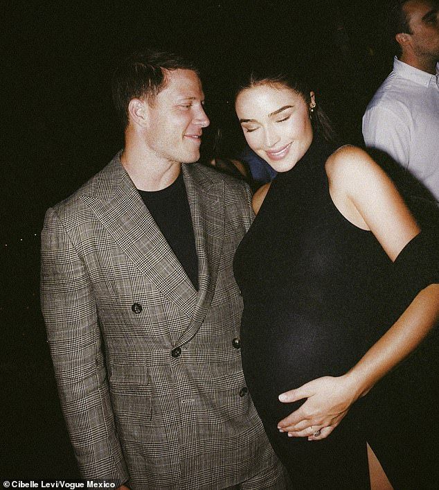 Guests also included Miss Universe host Olivia Culpo (R) and her NFL husband Christian McCaffrey (L) as well as Iddo Goldberg, Stephanie Suganami, and Ashley Madekwe