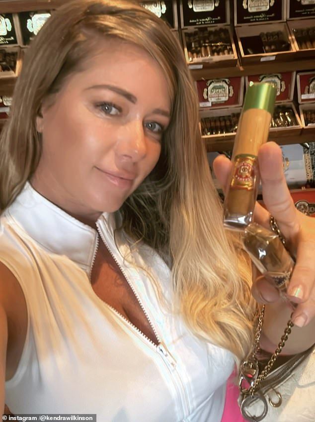 Wilkinson kicked off her birthday celebrations with a cigar and a day spent golfing