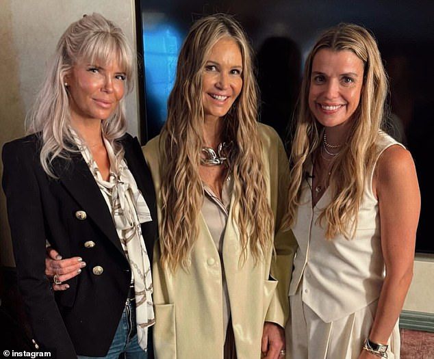 The ageless 61-year-old recently appeared in London as the special guest for a 'super women' breakfast to promote her 2024 memoir, Elle: Life, Lessons & Learning to Trust Yourself.. Pictured with guests