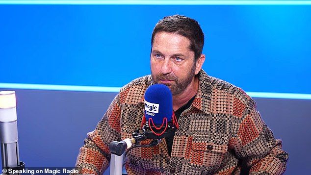 Gerard Butler, 55, was overcome with emotion on Thursday as he paid tribute to his late mother Margaret on Magic Radio