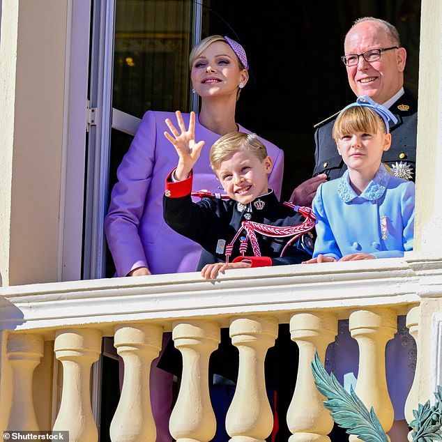 In December 2014, Charlene gave birth to twins, Prince Jacques and Princess Gabriella. The family pictured in November