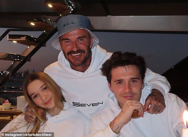 Victoria insisted their 'four beautiful children are a reflection of David' in a gushing post