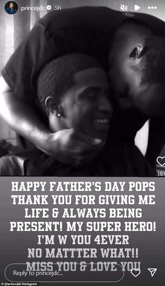 Justin hailed his father for being there for him throughout his life