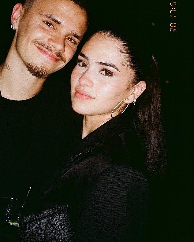 Romeo and Kim pictured together during their seven-month relationship