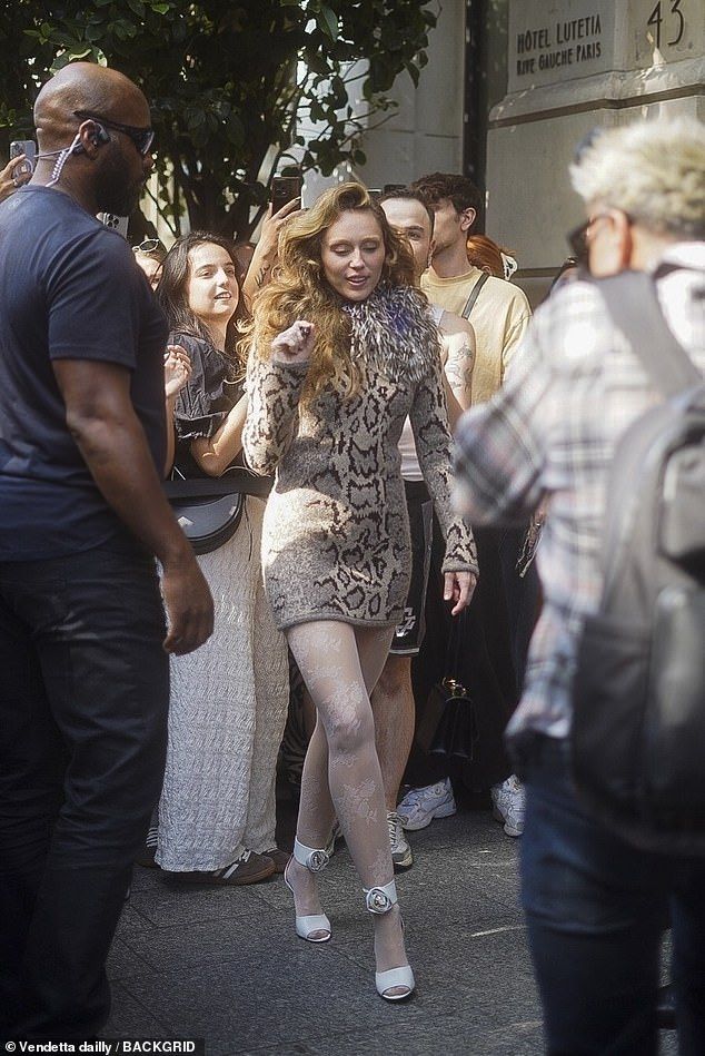 Miley was in great spirits as she then headed to her next destination