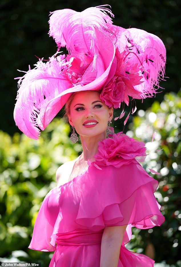 Racegoers on day two of Royal Ascot at Ascot Racecourse in Berkshire today