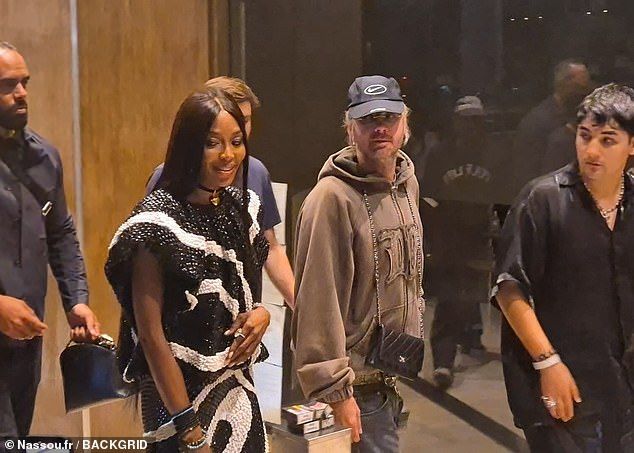 They were also seen arriving together at Travis Scott's party in Monaco three weeks ago (pictured) - despite unfollowing each other on social media back in December