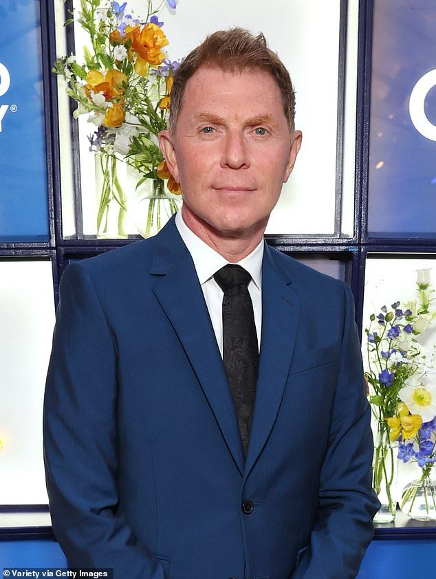 Anne Burrell's celebrity chef friend Bobby Flay has shared an emotional tribute following her sudden death at age 55; pictured in March