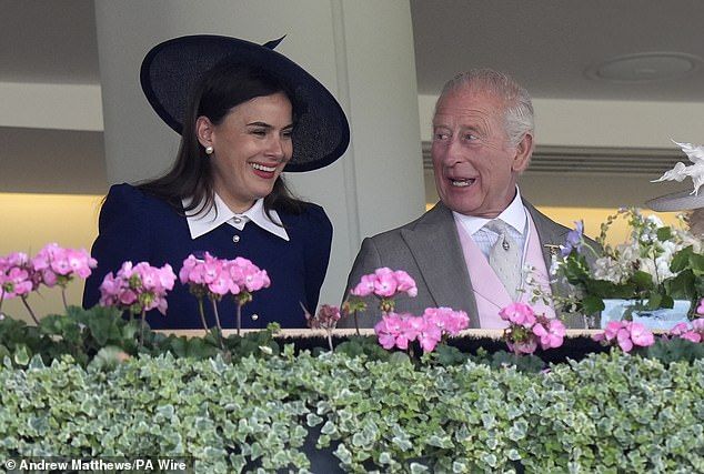 The Monarch, 76, looked to be in deep conversation with Ms Winkleman, who is the wife of Lord Frederick Windsor and half-sister of TV presenter Claudia