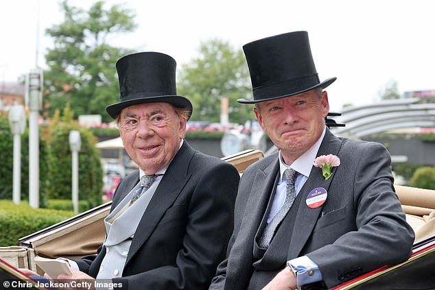 Theatre royalty Sir Andrew Lloyd Webber made elegant arrival in a horse-drawn-landaus