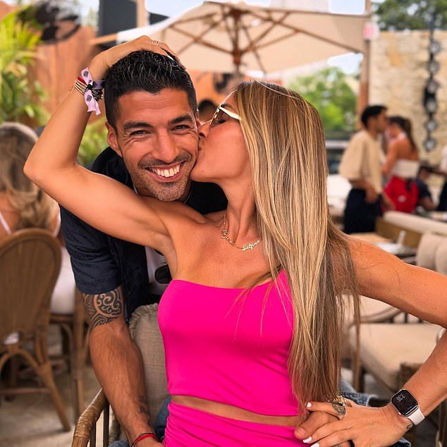Luis Suarez's wife,Sofia Balbi accompanied him to the States after he followed Messi in January 2024