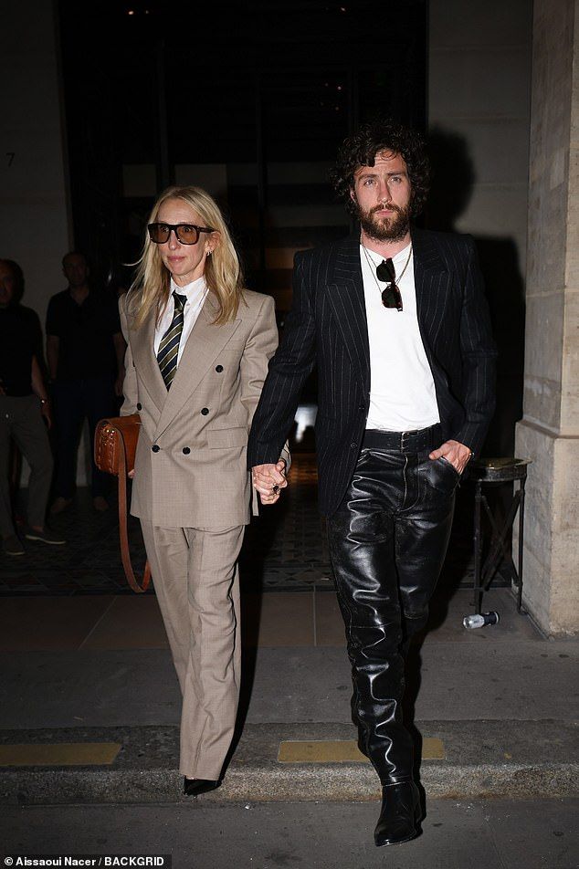 Later in the evening, the pair were seen holding hands as they left the luxurious five-star Hotel Costes in Paris