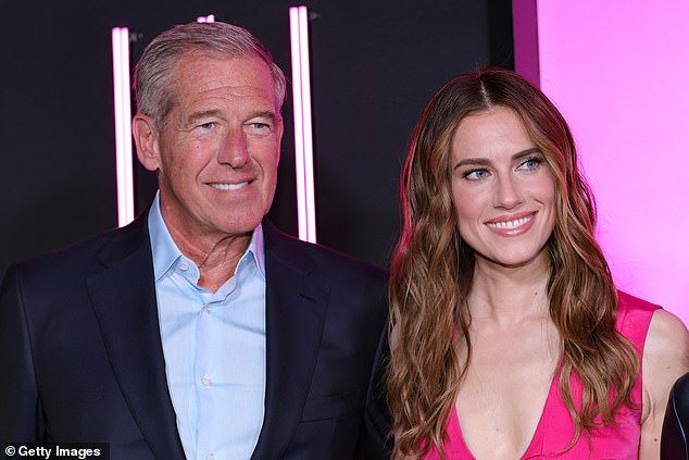 The 37-year-old was joined by her former NBC anchor father Brian Williams on a rare red carpet a decade after his suspension for lying about surviving an RPG attack in the Iraq war.