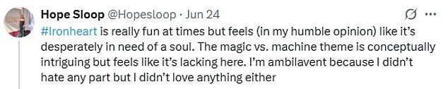 Ironheart has a respectable 74% score on Rotten Tomatoes but hasn't been well received by some critics