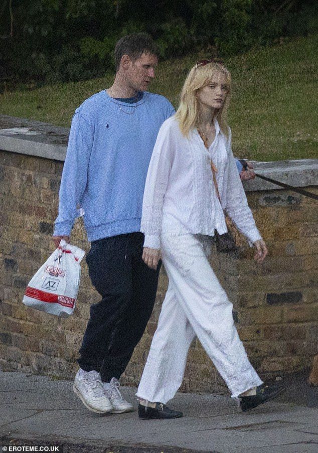 For the outing Matt dressed casually in a light blue jumper and dark trousers, while Emma opted for a chic all-white outfit