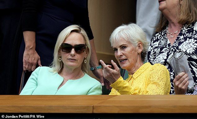 Judy Murray was joined by women's sport advocate andCEO of Premiership Women's Rugby Belinda Moore in the Royal Box