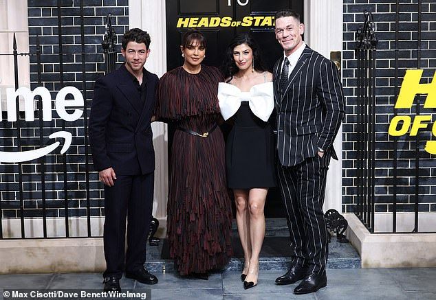 Nick and Priyanka beamed alongside John and Shay while promoting the new film