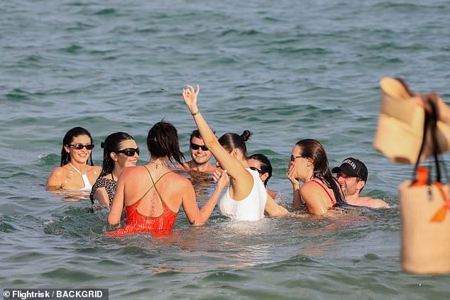 They were clearly enjoying their time at the beach club