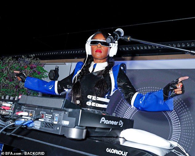 Janelle Monae hit the decks for a DJ set late into the night