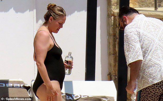 The star - who is thought to be single - was joined by two male friends on the trip and looked like she was having a great time