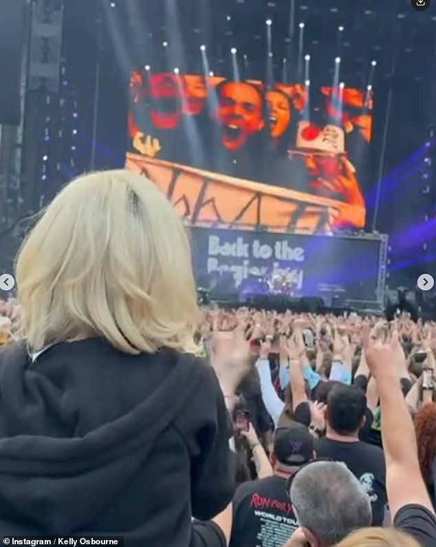 She shared a sweet video among the huge crowd of fans who flooded Villa Park for Ozzy's final performance with Black Sabbath