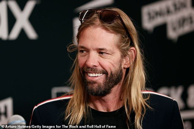 The 56-year-old rocker wrote last Wednesday:'And... Taylor. Your name is spoken every day, sometimes with tears, sometimes with a smile, but you are still in everything we do, everywhere we go, forever' (pictured in 2021)
