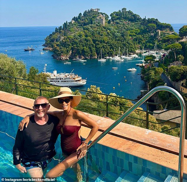 And to celebrate Boris's 40th anniversary of winning Wimbledon in 1985, the pair jetted off on a romantic holiday to Portofino, Italy