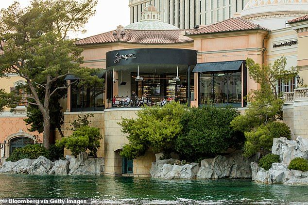 Spago has a glorious view of the fountains; they now offer a prix fixe menu
