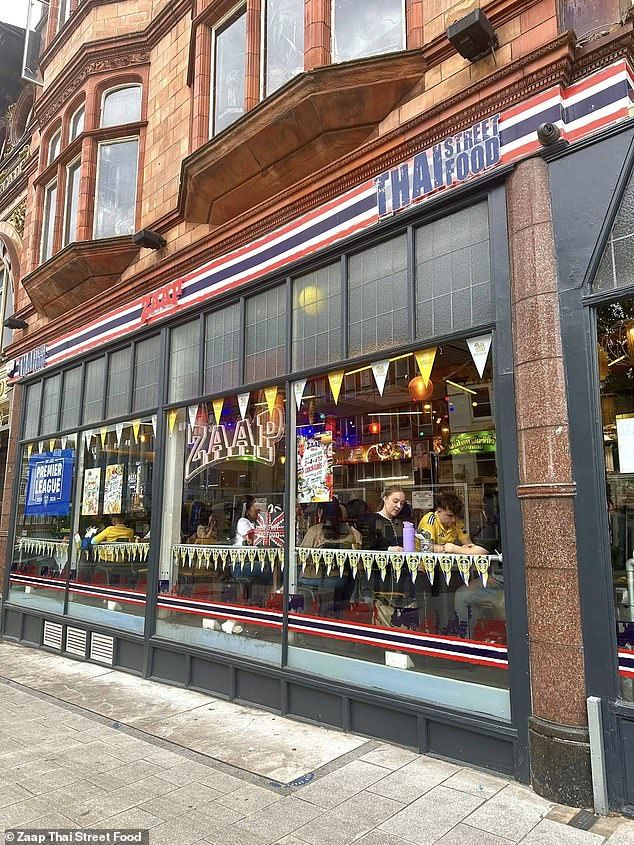 Zaap Leeds shared a snap with the actor on their Instagram alongside one of its owners on Monday (the resturant pictured outside)
