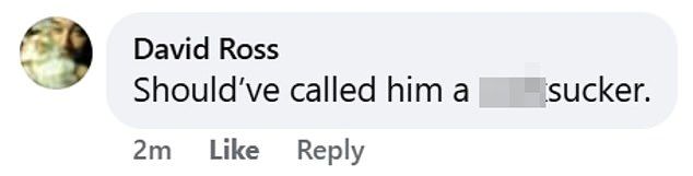 Others took a more tongue-in-cheek view of the encounter, such as an X user who joked: 'Did he say he's straight? That would be the only shocking outing here'