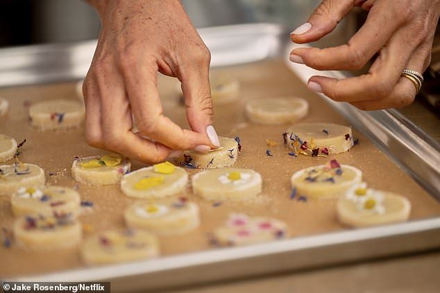 Meghan's flower sprinkles, which were one of her As Ever sell-out products, featured in her series