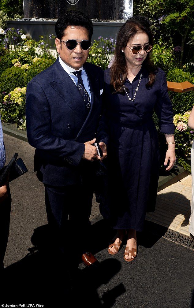 He was joined by his wife Anjali